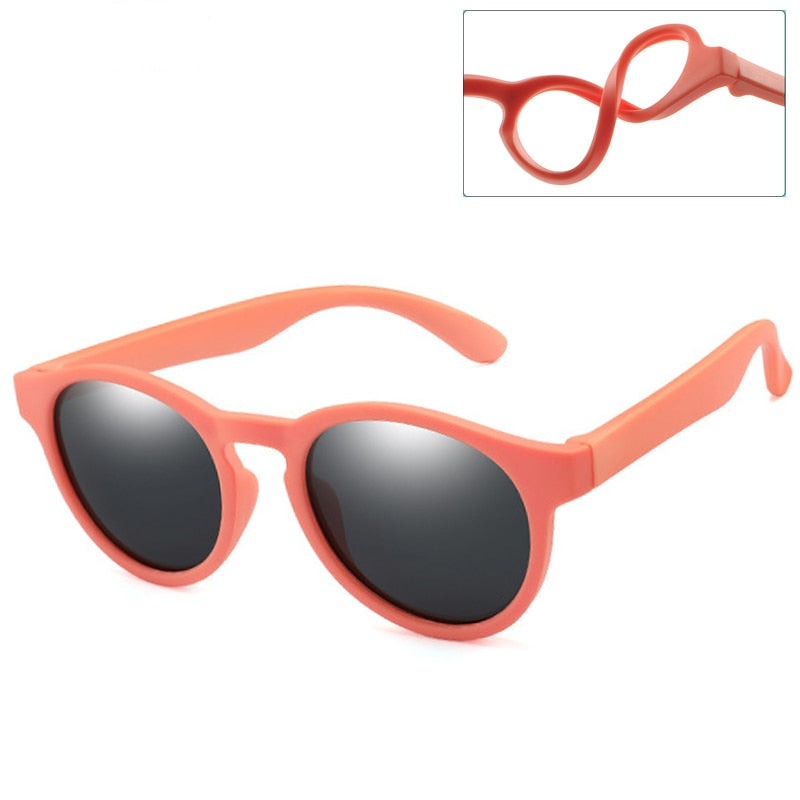 Kids's Polarized Rounded Vintage Sunglasses