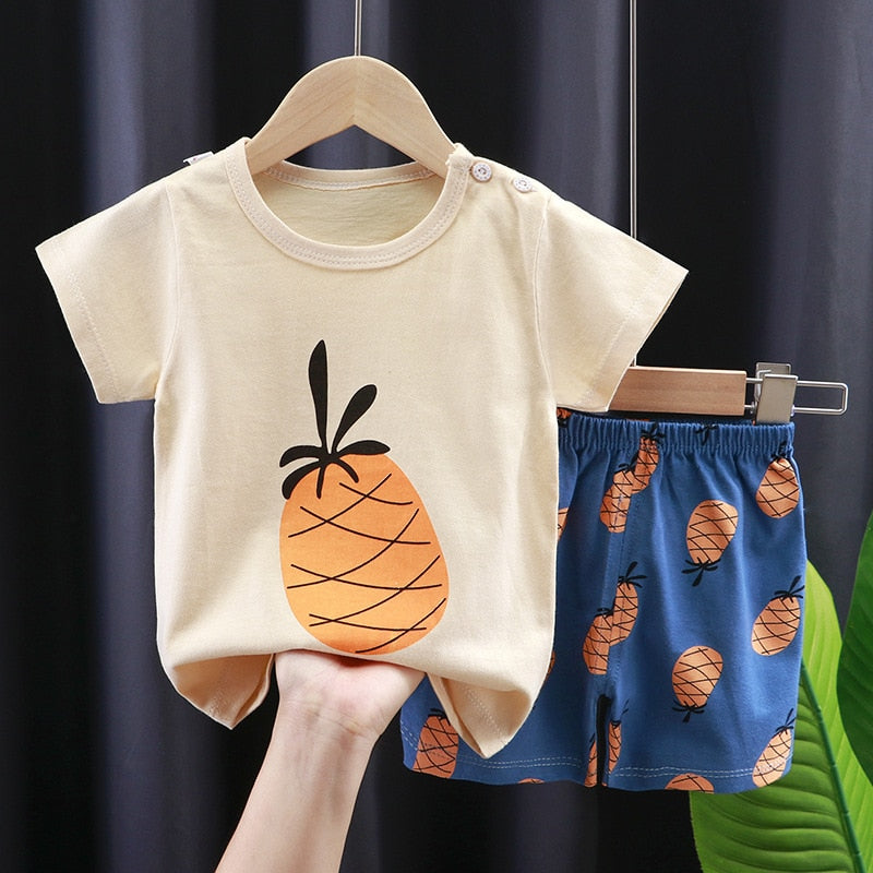 New Summer for Infants Clothes Short Sleeve T-shirt+shorts