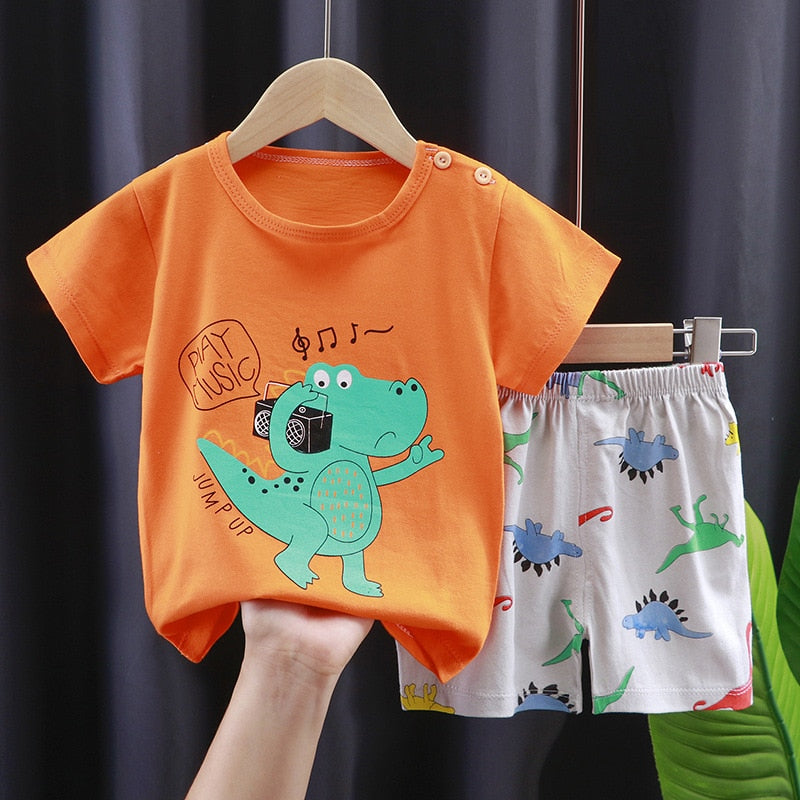 New Summer for Infants Clothes Short Sleeve T-shirt+shorts