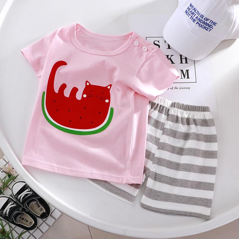 New Summer for Infants Clothes Short Sleeve T-shirt+shorts