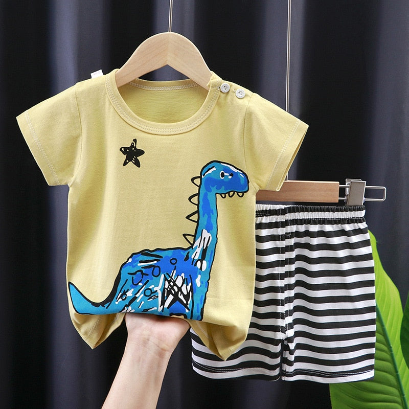 New Summer for Infants Clothes Short Sleeve T-shirt+shorts